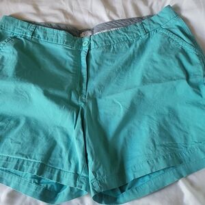 Crown & Ivy Blue Bermuda Shorts Relaxed Fit